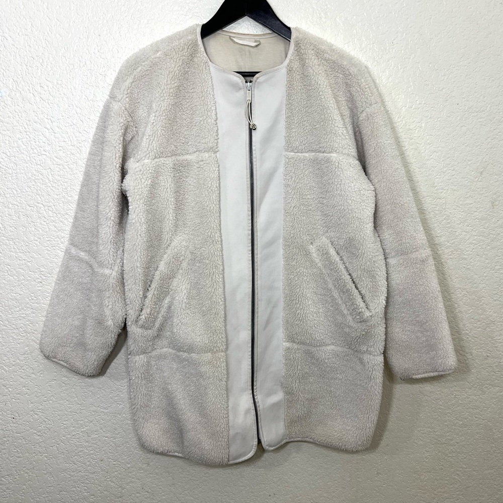 Lululemon Collarless Textured Fleece Full Zip
White Opal W3GE9S Size 6